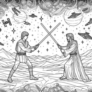 Walka na miecze świetlne między Jedi i Sithami