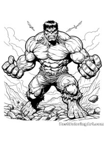 Kolorowanka Bardzo Wściekły Hulk