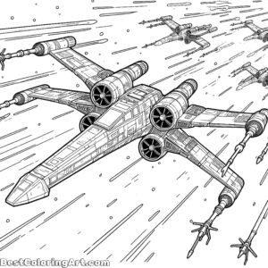 X-wing podczas ataku na Imperium