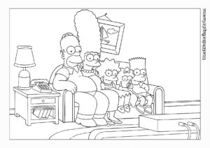 Rodzina Simpsonów na kanapie