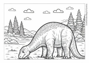 prosty Dinozaur na łące